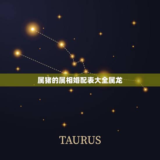 属猪的属相婚配表大全属龙，属相婚配：男属龙和女属猪相配吗