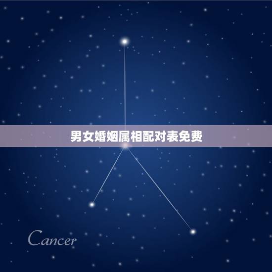 男女婚姻属相配对表免费，生肖配对查询表