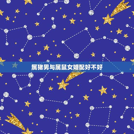 属猪男与属鼠女婚配好不好，属鼠女与属猪男相配吗？