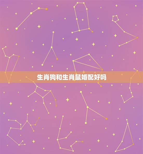 生肖狗和生肖鼠婚配好吗,96年属鼠和94男属狗的相配吗?今天他居然说不 生肖狗和生肖鼠婚配好吗,96年属鼠和94男属狗的相配吗?今天他居然说不