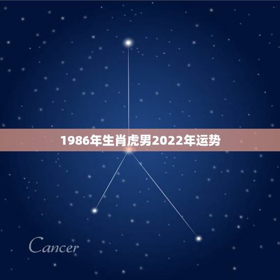1986年生肖虎男2022年运势，2022属虎运势如何？
