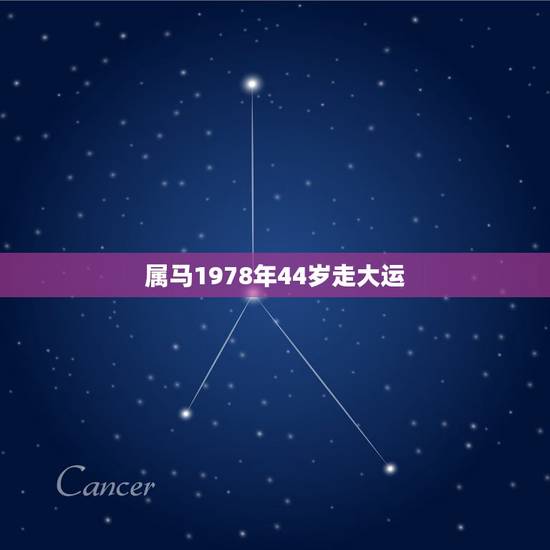属马1978年44岁走大运，2022 年属马有生命危险