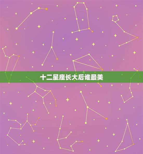 十二星座长大后谁最美，十二星座中哪个星座最漂亮？求大神帮助