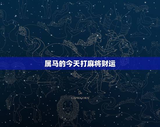 属马的今天打麻将财运，我今天想去玩麻将，我是66年生属马的女，坐在什么