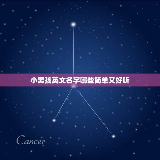 小男孩英文名字哪些简单又好听，男孩子英文名简单好听