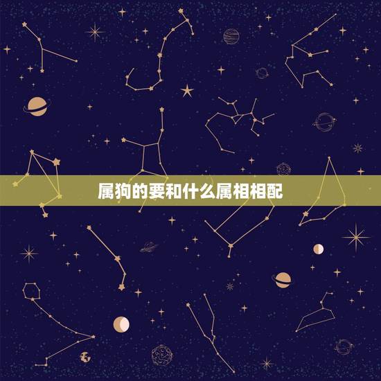 属狗的要和什么属相相配，男属狗的和什么属相最配