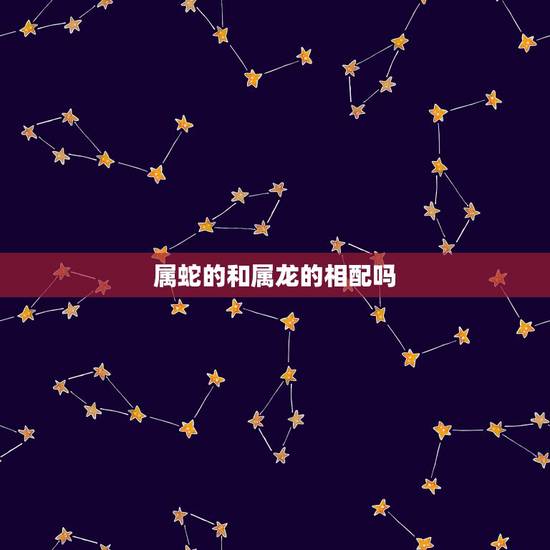 属蛇的和属龙的相配吗,属蛇的和属龙的配吗 属蛇的和属龙的相配吗,属蛇的和属龙的配吗