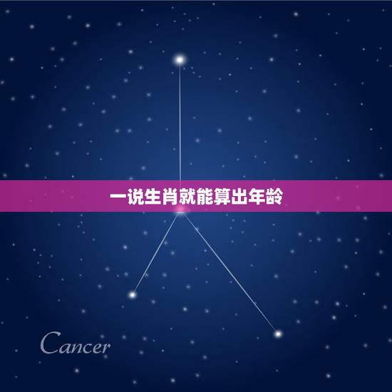一说生肖就能算出年龄，怎么用十二生肖算年龄？