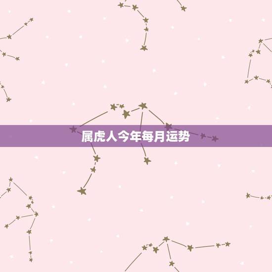 属虎人今年每月运势，属虎的今年运势