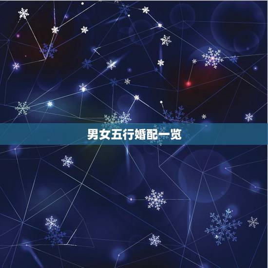 男女五行婚配一览，关于婚配的属相和五行