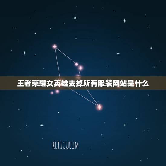 王者荣耀女英雄去掉所有服装网站是什么，网上给王者荣耀女英雄减衣服的是什