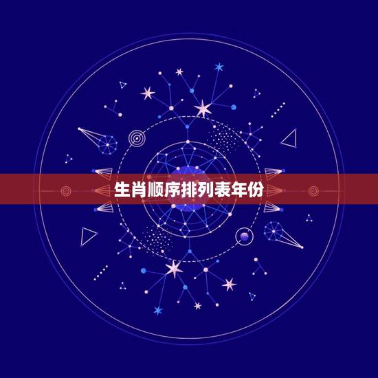 生肖顺序排列表年份，十二生肖年份表