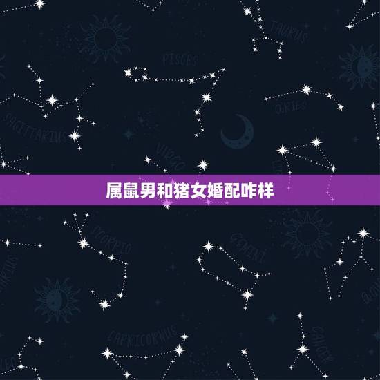 属鼠男和猪女婚配咋样，属鼠男生和属猪女生婚姻配吗？