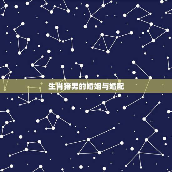 生肖猪男的婚姻与婚配，属猪的男人和什么属相最配
