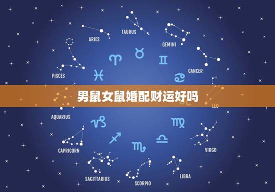 男鼠女鼠婚配财运好吗，男属鼠的和女属鼠的婚配吗