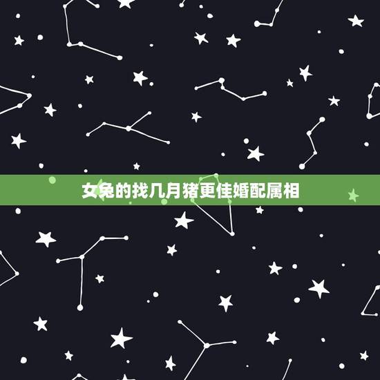 女兔的找几月猪更佳婚配属相,猪兔相配是什么婚 女兔的找几月猪更佳婚配属相,猪兔相配是什么婚
