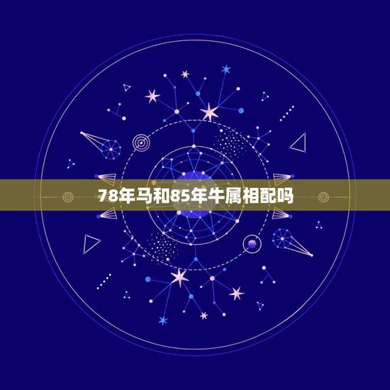 78年马和85年牛属相配吗，78年属马的和85年属牛的相配吗？