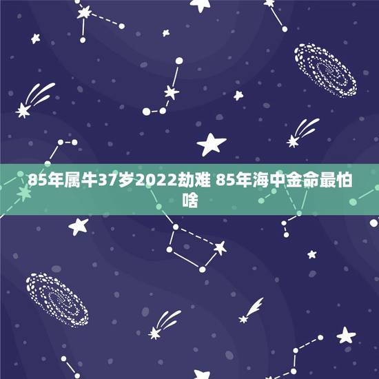 85年属牛37岁2022劫难 85年海中金命最怕啥 85年属牛37岁2022劫难 85年海中金命最怕啥