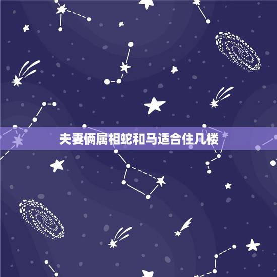 夫妻俩属相蛇和马适合住几楼,蛇马羊生肖住几楼好 夫妻俩属相蛇和马适合住几楼,蛇马羊生肖住几楼好