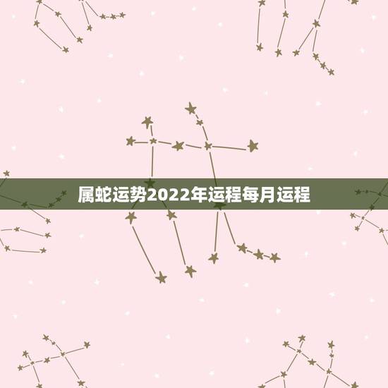 属蛇运势2022年运程每月运程，属蛇运势2022 属蛇