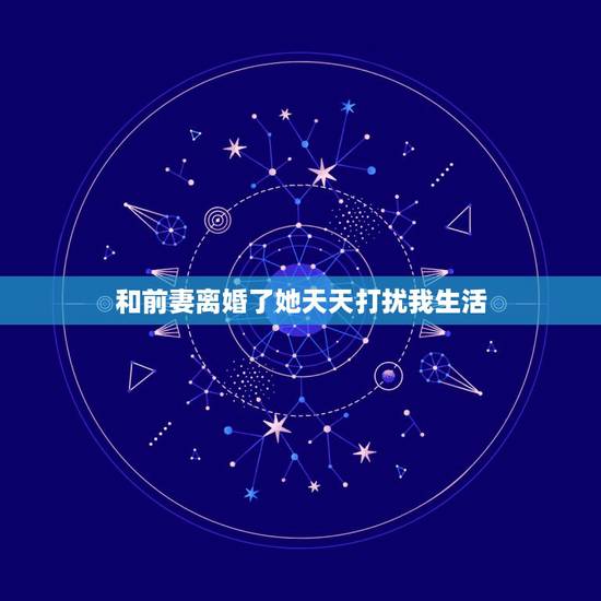 和前妻离婚了她天天打扰我生活，离婚一年多，前妻总是打扰我的生活怎么办