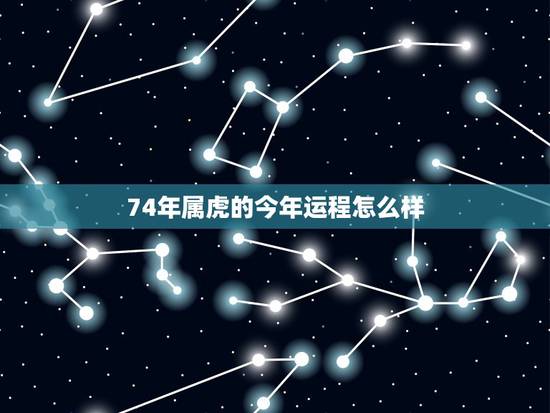 74年属虎的今年运程怎么样，74年属虎的女人，今年的运程怎样