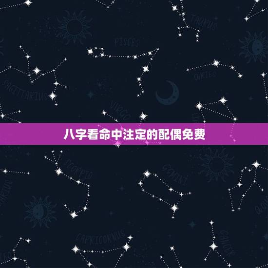 八字看命中注定的配偶免费,八字看配偶属相 八字看命中注定的配偶免费,八字看配偶属相