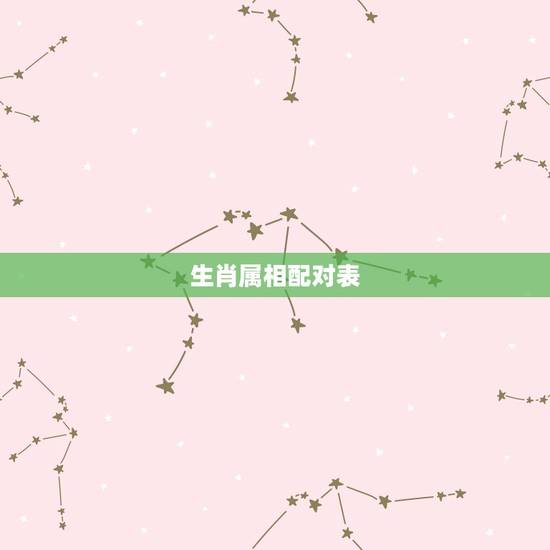 生肖属相配对表，1951年属相婚配表