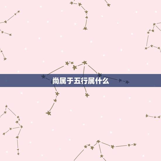 尚属于五行属什么，帮忙算下五行，名字！天运
