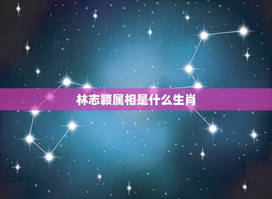 林志颖属相是什么生肖，属相列表