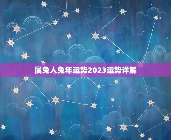 属兔人兔年运势2023运势详解(兔年好运连连属兔人事业爱情双丰收)