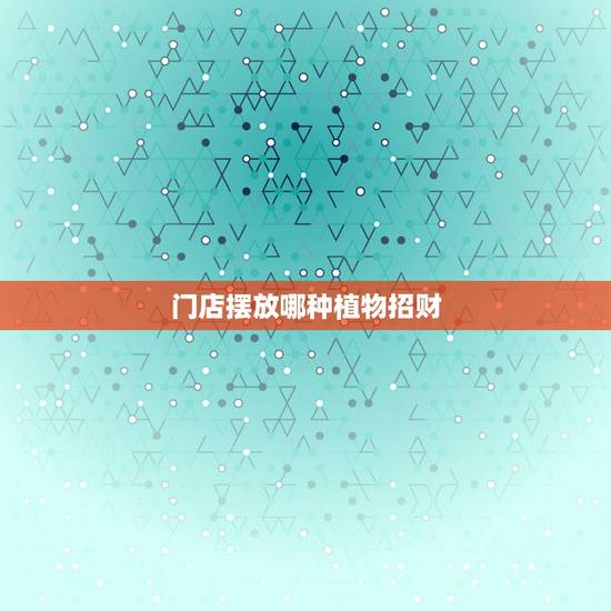 门店摆放哪种植物招财，店面装修改建，在店里摆放仿真植物系列可以吗？在风