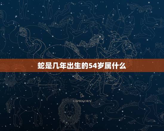 蛇是几年出生的54岁属什么，81岁属蛇的是哪年出生
