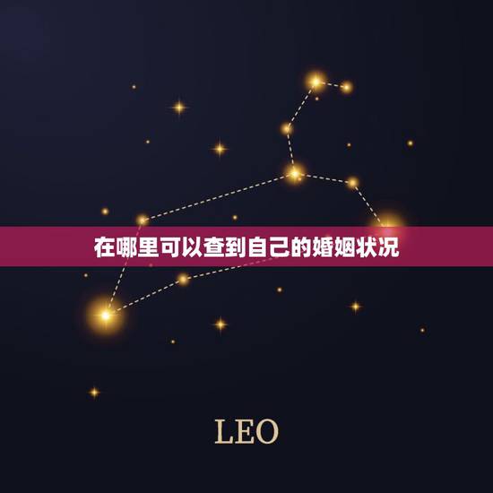 在哪里可以查到自己的婚姻状况，怎么查自己的婚姻状况 我想查一下我的婚姻
