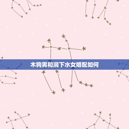 木狗男和涧下水女婚配如何，涧下水命和什么命相配