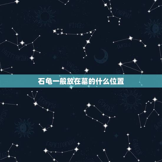 石龟一般放在墓的什么位置，墓前面是稻田，墓下有石龟，这样的好吗？