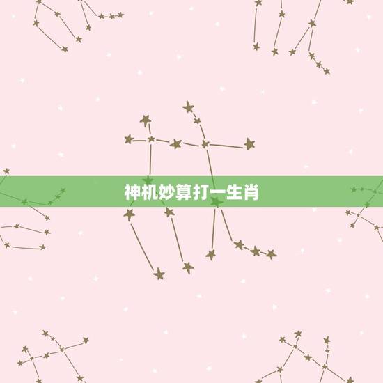 神机妙算打一生肖,神机妙算是什么生肖 神机妙算打一生肖,神机妙算是什么生肖