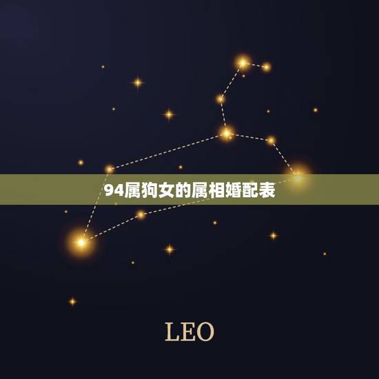 94属狗女的属相婚配表，94年属狗的女孩婚配表