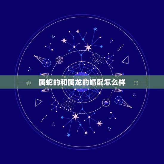 属蛇的和属龙的婚配怎么样，男属龙女属蛇婚配表