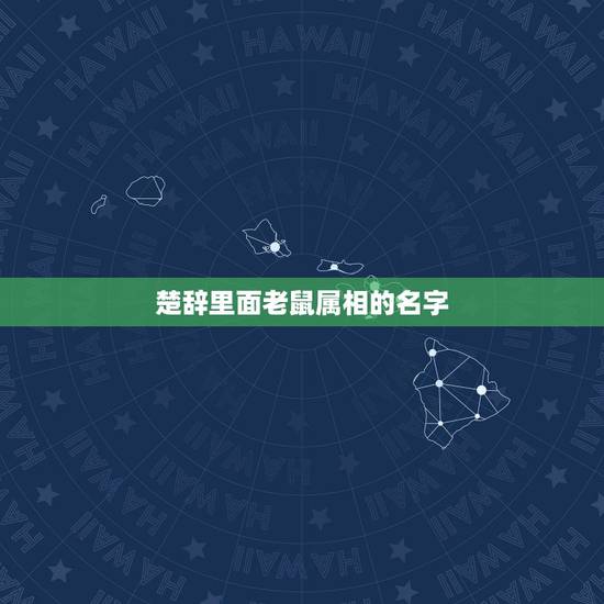 楚辞里面老鼠属相的名字，鼠年男宝宝取什么名字好听