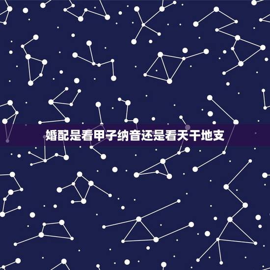 婚配是看甲子纳音还是看天干地支，怎么看命里缺什么？