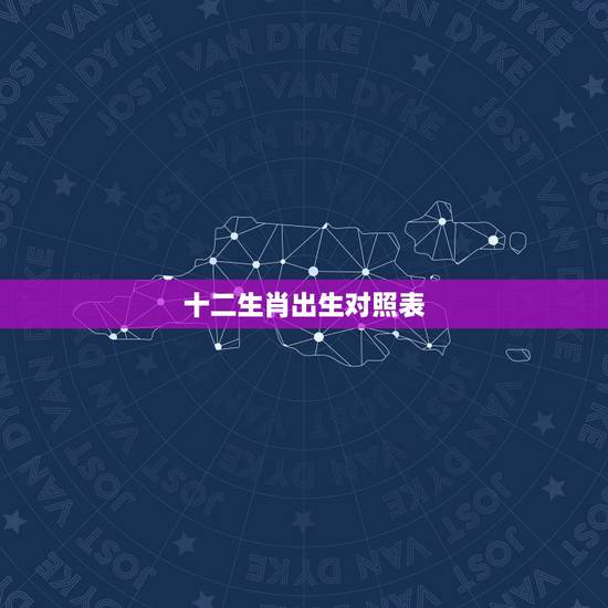 十二生肖出生对照表，十二生肖出生年份表