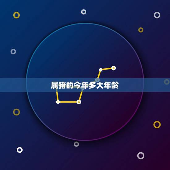 属猪的今年多大年龄，属猪的今年多大年龄哪年出生的