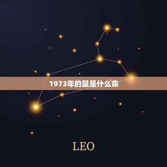 1973年的鼠是什么命，1973年属牛的是什么命
