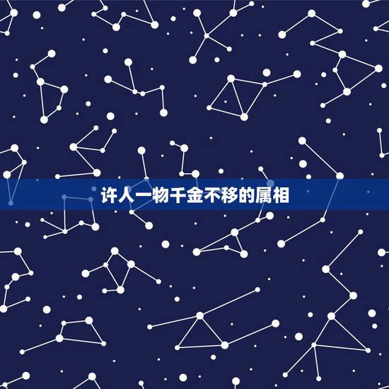 许人一物千金不移的属相,许人一物千金不移的意思 许人一物千金不移的属相,许人一物千金不移的意思