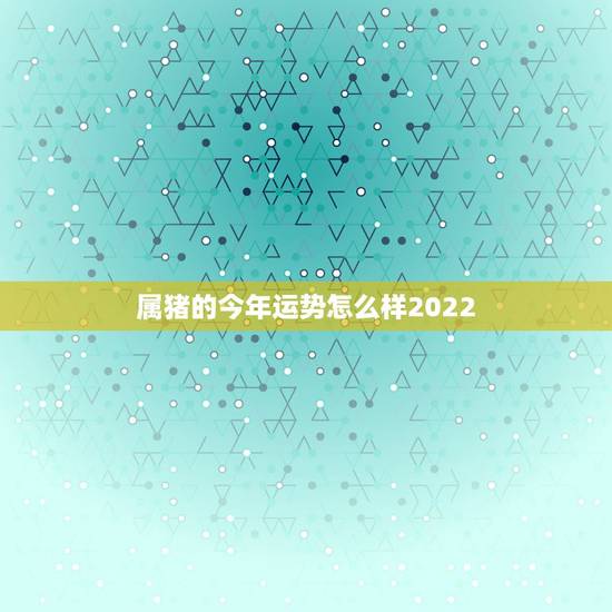 属猪的今年运势怎么样2022，2022 年11月生肖猪运势