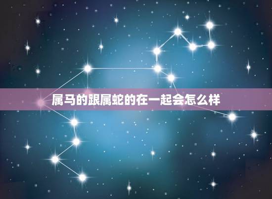 属马的跟属蛇的在一起会怎么样,属蛇男和属马女很适合 属马的跟属蛇的在一起会怎么样,属蛇男和属马女很适合