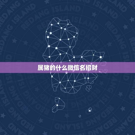 属猪的什么微信名招财,属猪的用个什么微信名字呢 属猪的什么微信名招财,属猪的用个什么微信名字呢