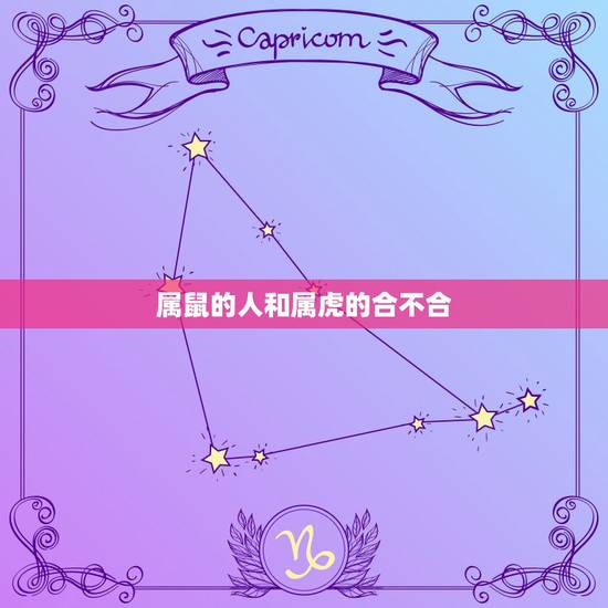 属鼠的人和属虎的合不合，属鼠和属虎的姻缘如何