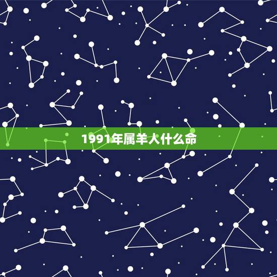 1991年属羊人什么命，1991属羊一生大劫年